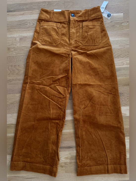Maeve Pants - Anthropologie Maeve The Colette Cropped Wide-Leg Corduroy size 30